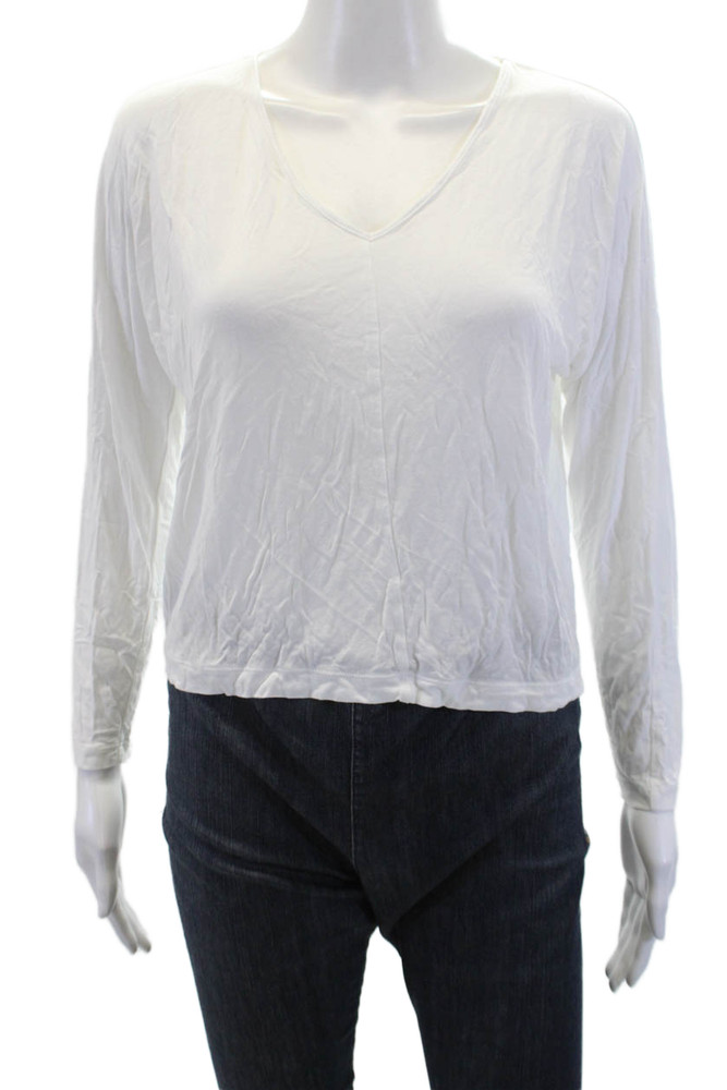 Vince Womens V-Neck Stretch Blouse White Size SFree Shipping in US $100+ Orders | $6.95 Orders Below