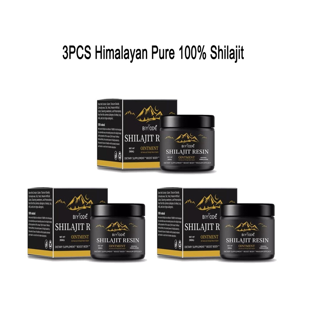 3pcs Himalayan Pure  Shilajit, Soft Resin Fulvic Acid Organic Extremely Potent