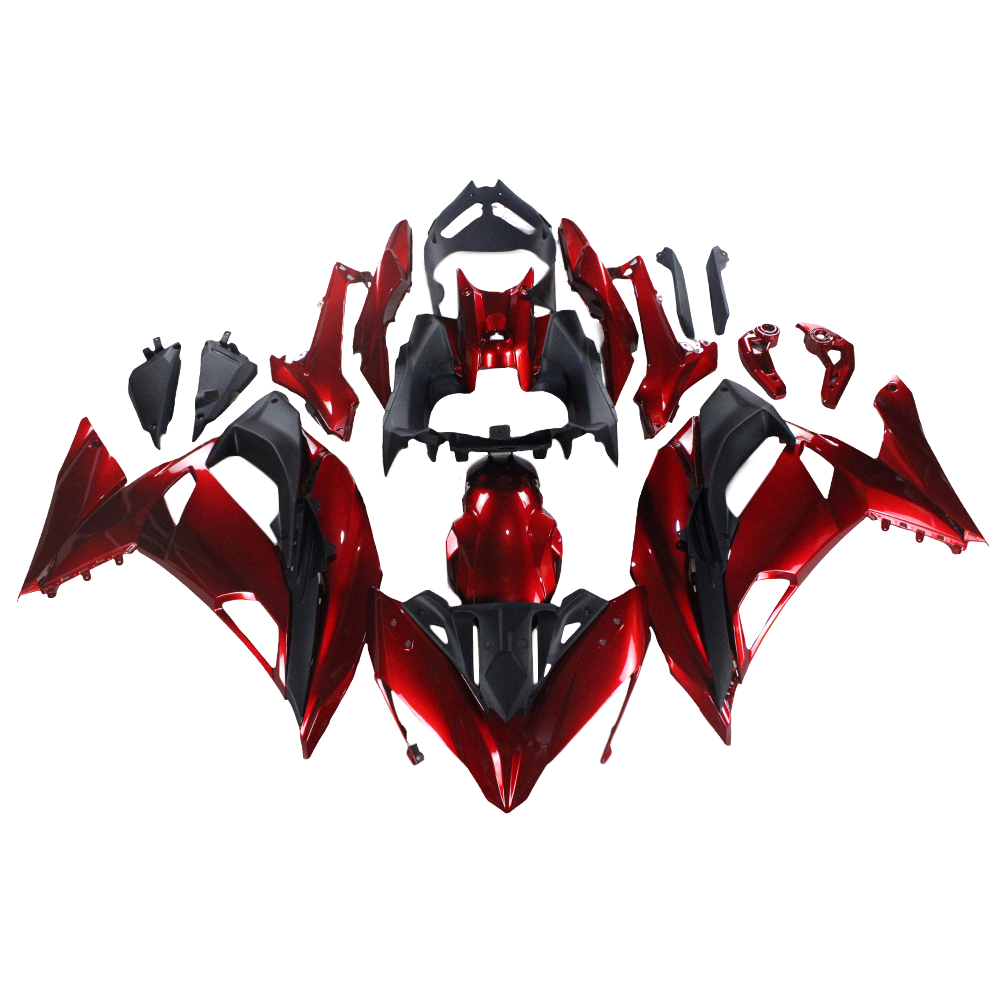 Red Black Fairing Kit for 2017-2019 Kawasaki Ninja 650 ER-6F Injection Bodywork