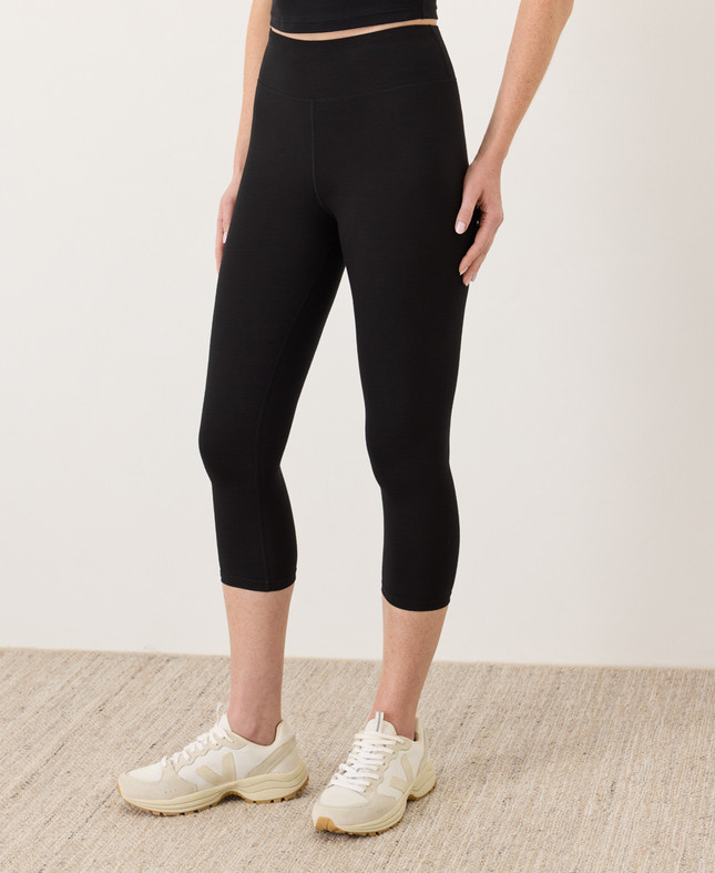 NEW PACT Organic On The Go-To Cropped Legging, Black