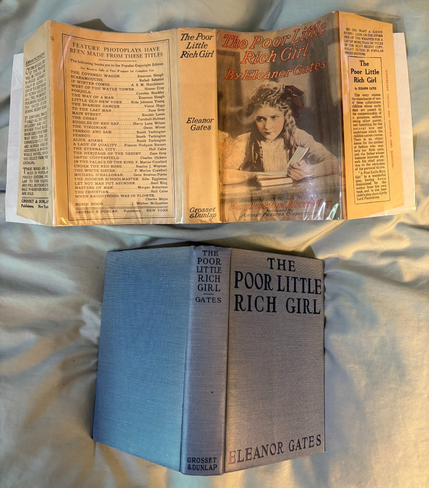 Poor Little Rich Girl - photoplay edition movie tie-in DJ & stills c1917 VG+