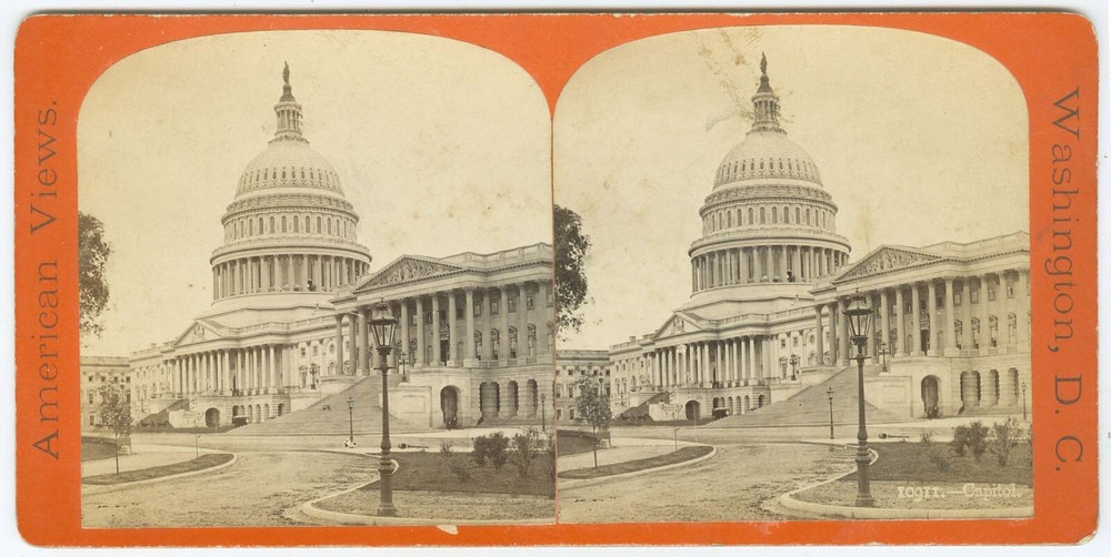 G0930~ WASHINGTON DC – c.1870s US Capitol Stereoview – By E&HT Anthony