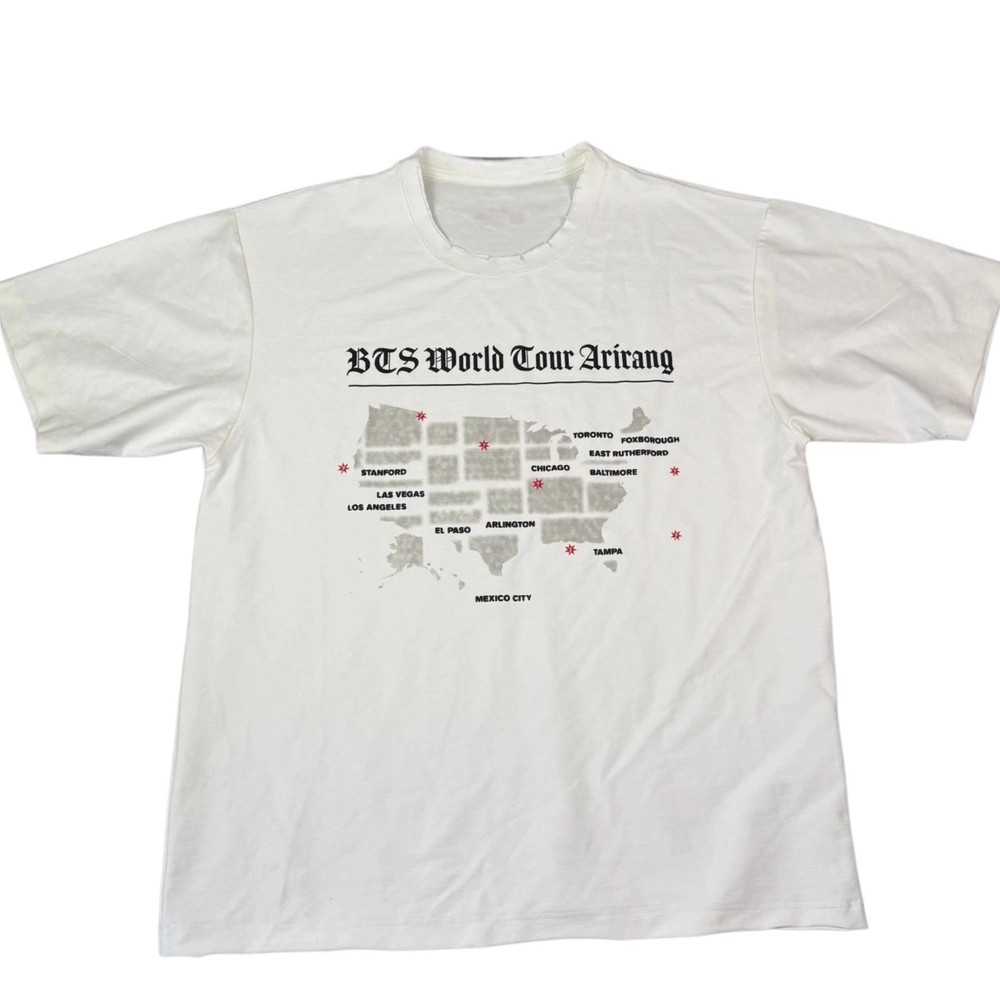BTS Arirang World Tour 2026 Tampa T-shirt Mens Large White S-5XL