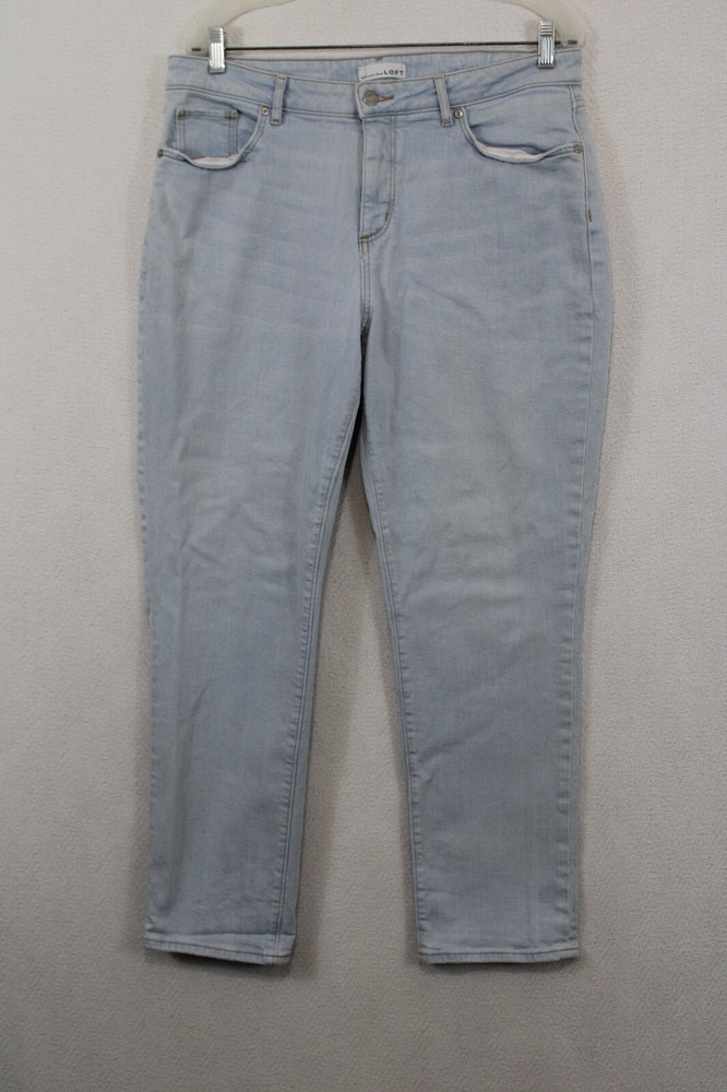Loft Sz 31/12 (34x29) Light Wash The Girlfriend Jeans Straight Leg