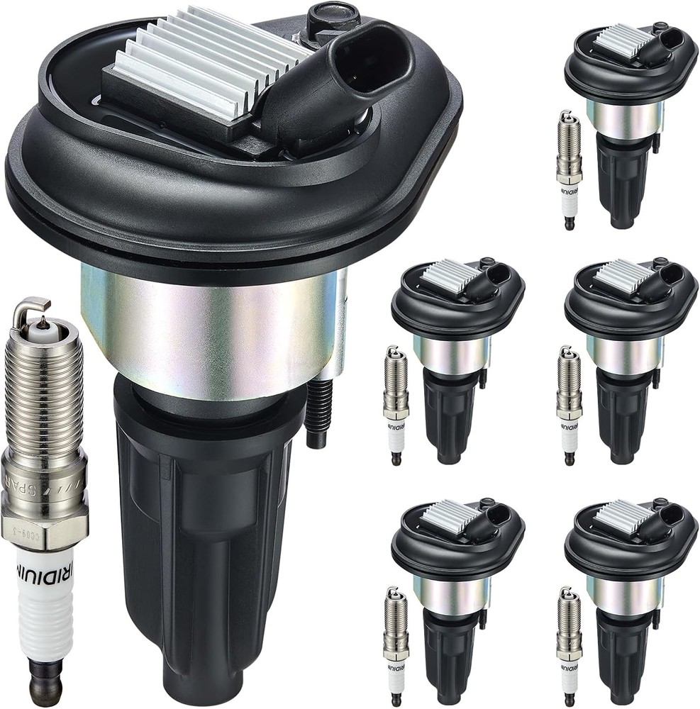 6X OEM Ignition Coil & 6 Iridium Spark Plug For Chevy GMC Envoy Isuzu 4.2L UF303
