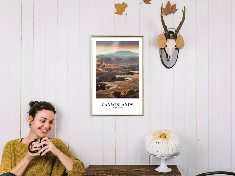 Canyonlands National Park Poster Country Travel Print Midcentury Modern Art