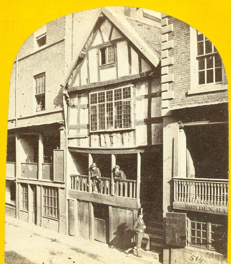 D0069~ ENGLAND– Chester God’s Providence House1860s Stereoview – By Poulton