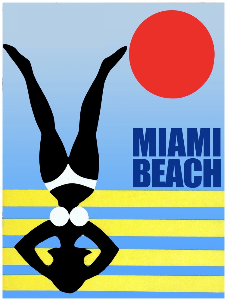 8308.Decoration Poster.Home Room design art print.Miami Beach vacation.Sun tan