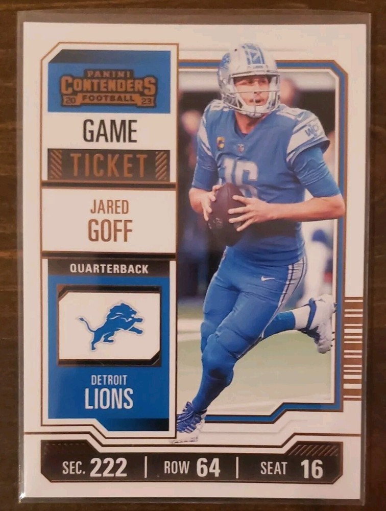 Jared Goff Bronze 2023 Panini Contenders Game Ticket Detroit Lions