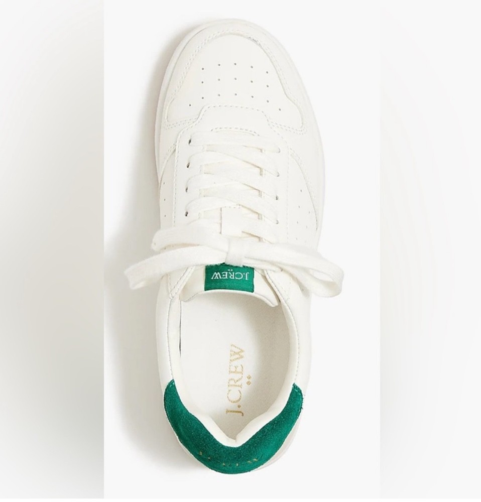 J. Crew Court Sneakers Suede Logo Athletic Women Size 7
