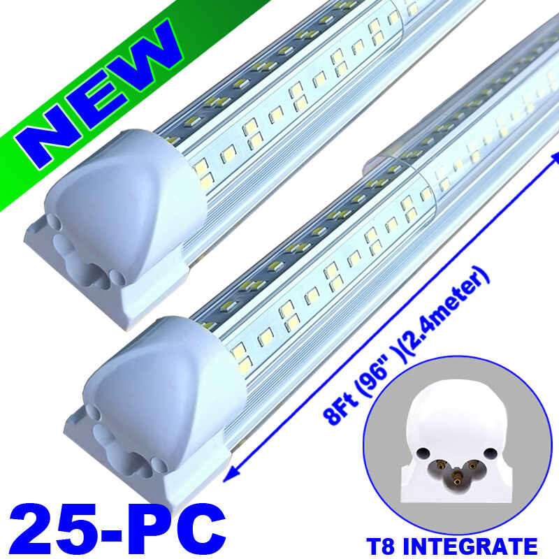 8Ft led shop light 144w led Strip Lights 25PC Cold White LED Garage Lights×25