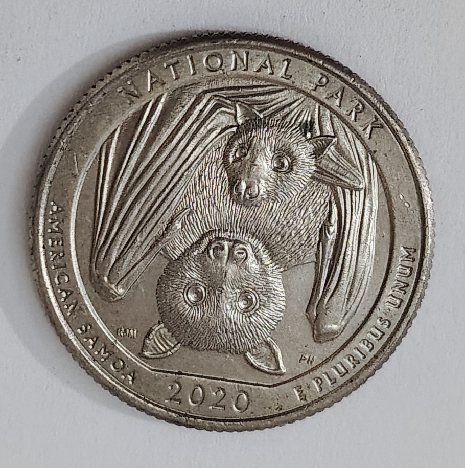 2020 W American Samoa Quarter Dollar v75 Privy Mark only 2 Million Minted. #12