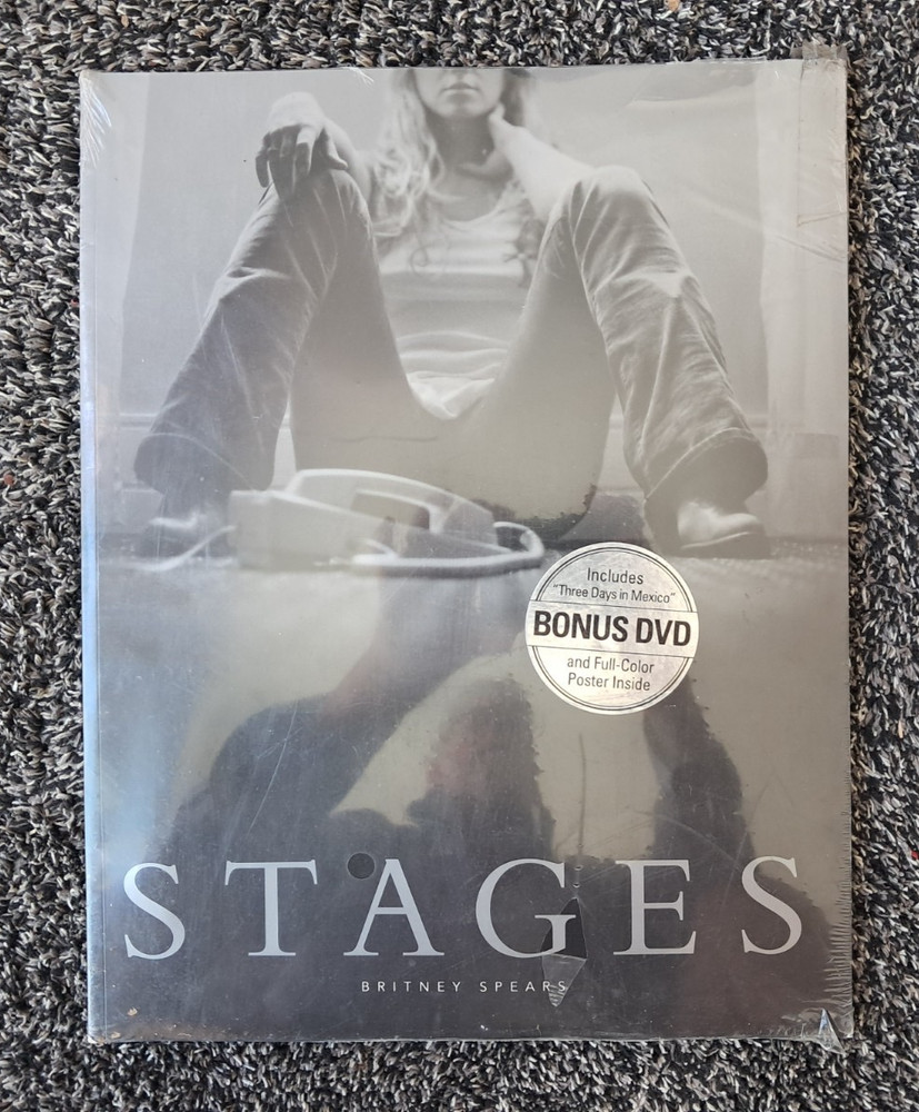 Britney Spears Stages Book with Color Poster and DVD ~ NEW Unopened slight open