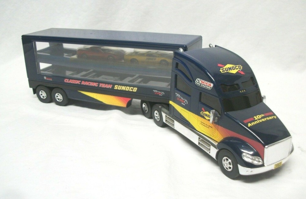 Sunoco 10th Anniversary Classic Le Mans' Racing Team Car Carrier Semi w/ Lights