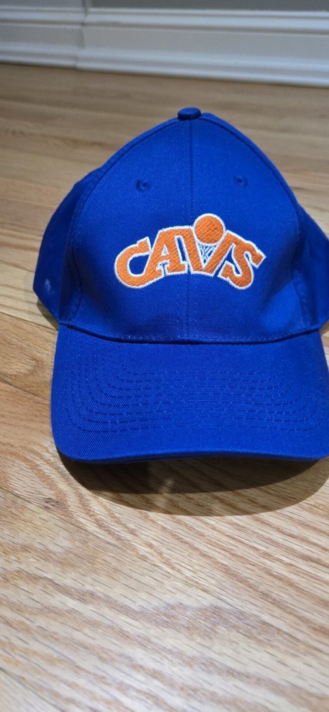 Vintage 1980-90 Nissin Cleveland Cavs Cavaliers Blue Adjustable Snapback Hat Cap
