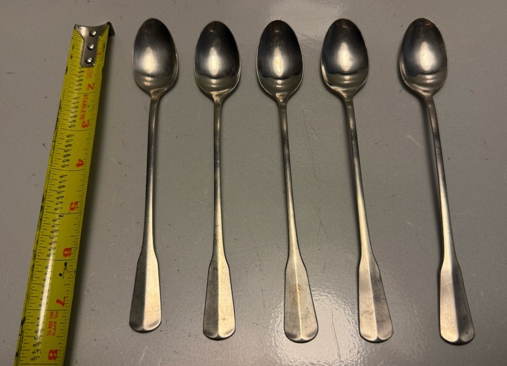 5 Oneida COLONIAL ARTISTRY Distinction Deluxe Stainless HH Iced Tea Spoons