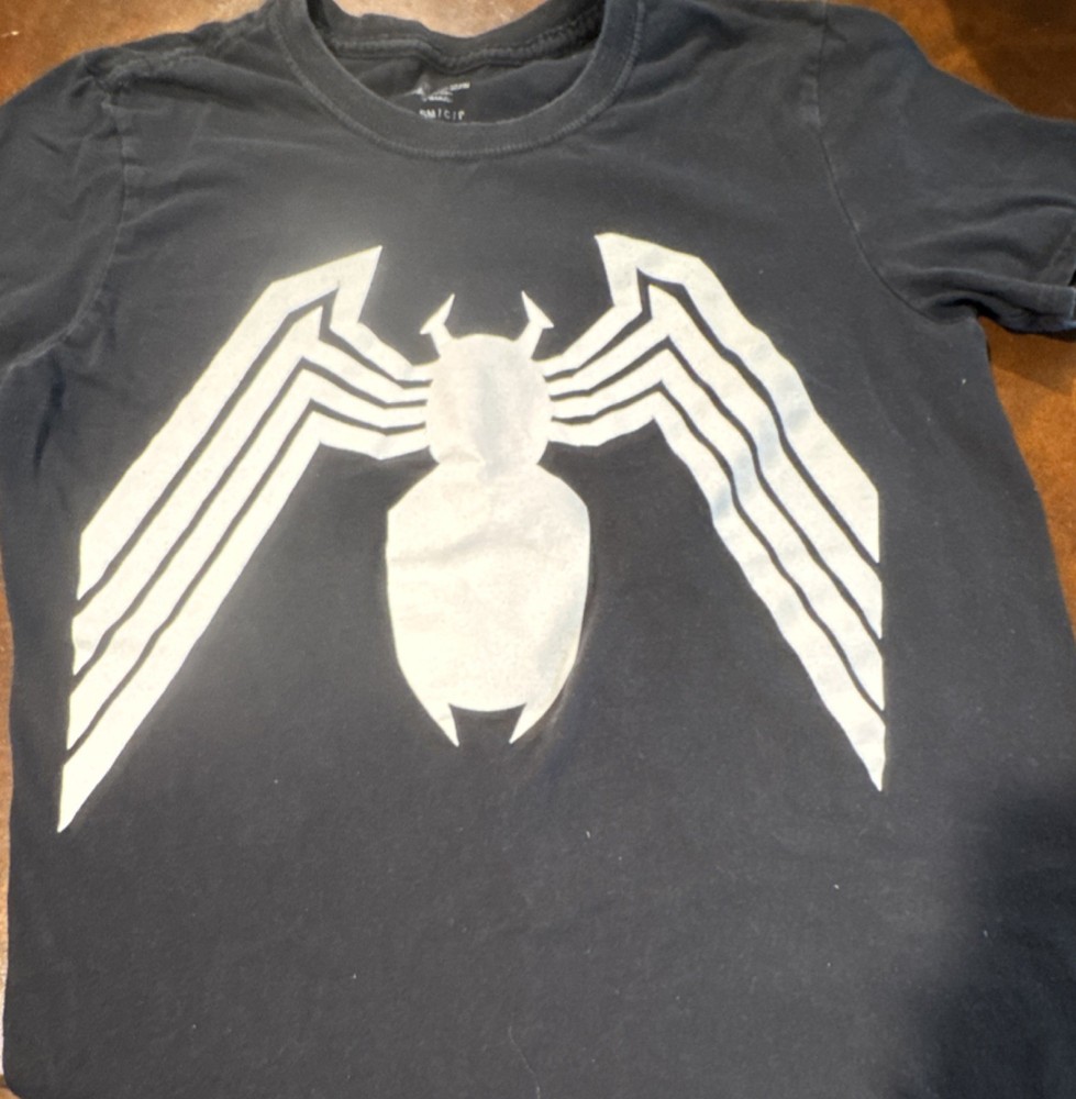 Marvel Venom Black Graphic Print Short Sleeve Crew Neck Men's T-Shirt S