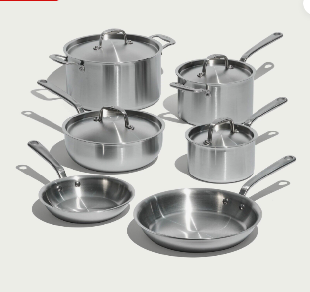 10 pcs Made in Cookware stainless steel cookware set