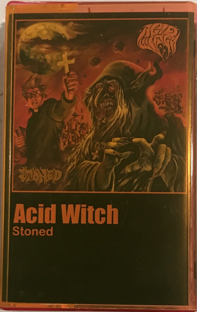 Acid Witch - Stoned Cassette 2022 Hells Headbangers – HELLS MC020 [Burgundy]-image