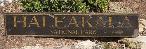 HALEAKALA HAWAII NATIONAL PARK Painted Wooden Sign