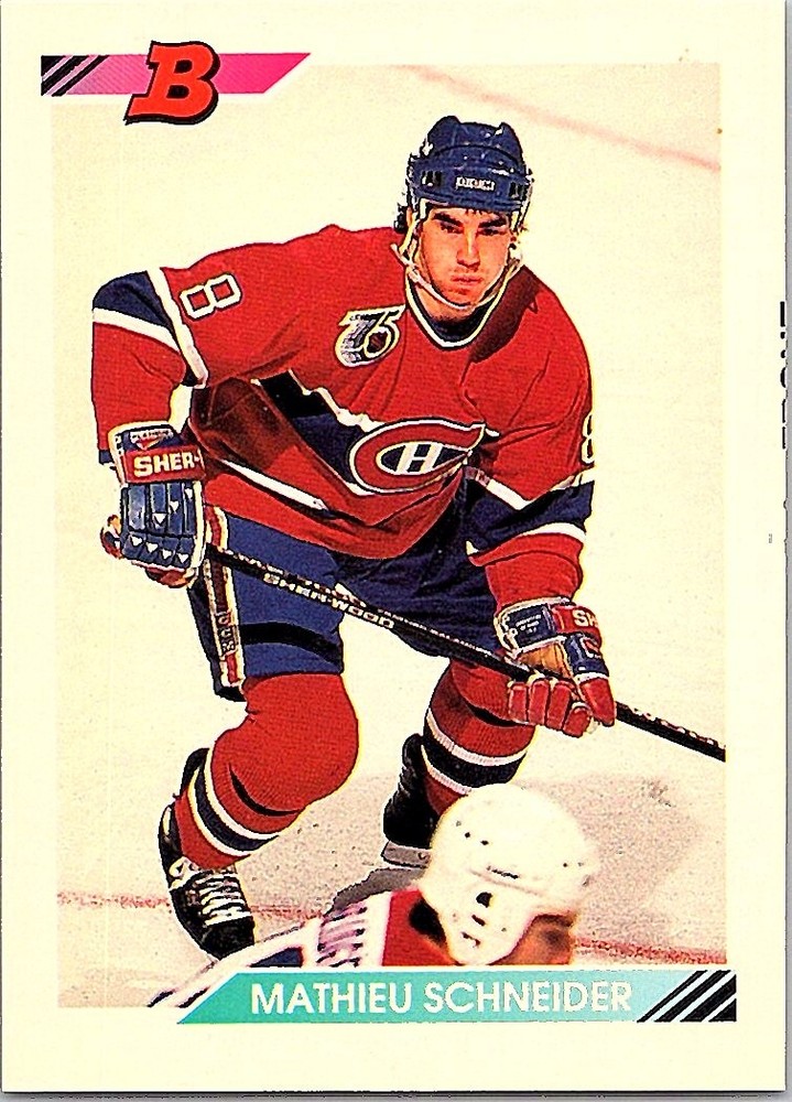 1992-93 Bowman #190 Mathieu Schneider Montreal Canadiens