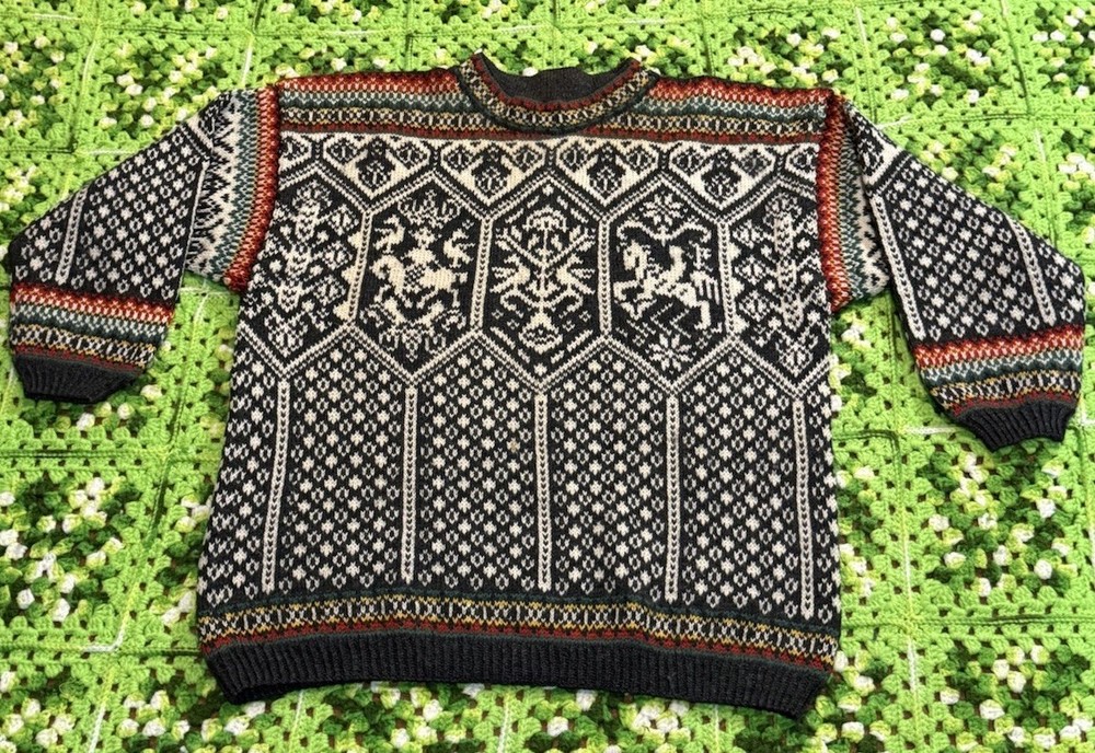 Dale of Norway 90s Nordic Wool Sweater Unisex Multicolor Outdoors Snow Hike