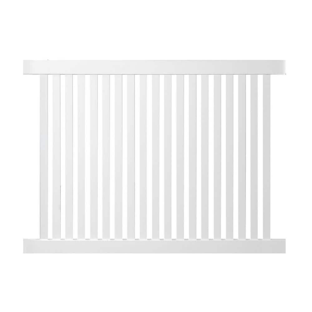 Crestview 4ft H x 6ft W White Vinyl Pool Fence Panel