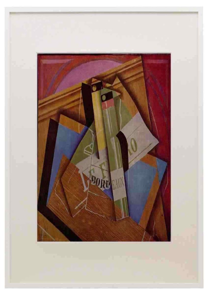 Still Life with Bordeau Winde Juan Gris Abstract Art A3 A4 Framed Print Picture-image
