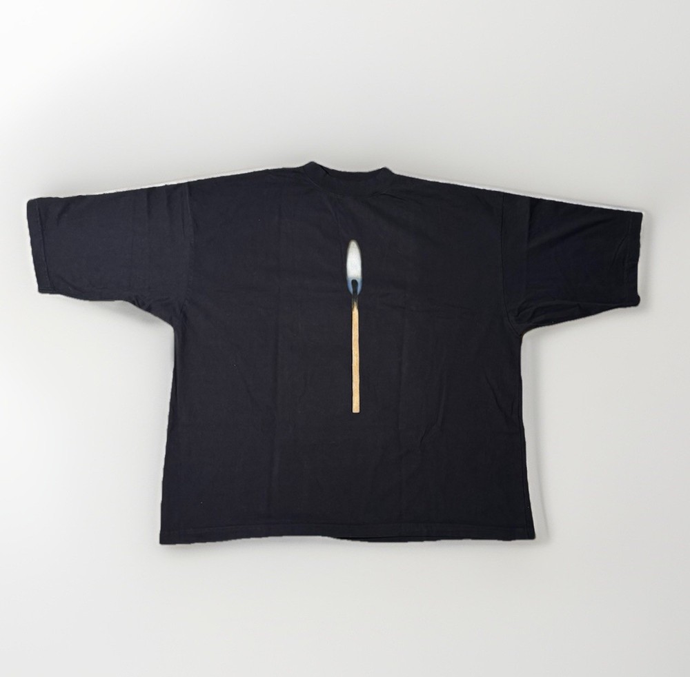 Ye Donda 2 Lit Match Tee Size Medium Album Merch Yeezy X GAP X Balenciaga Black