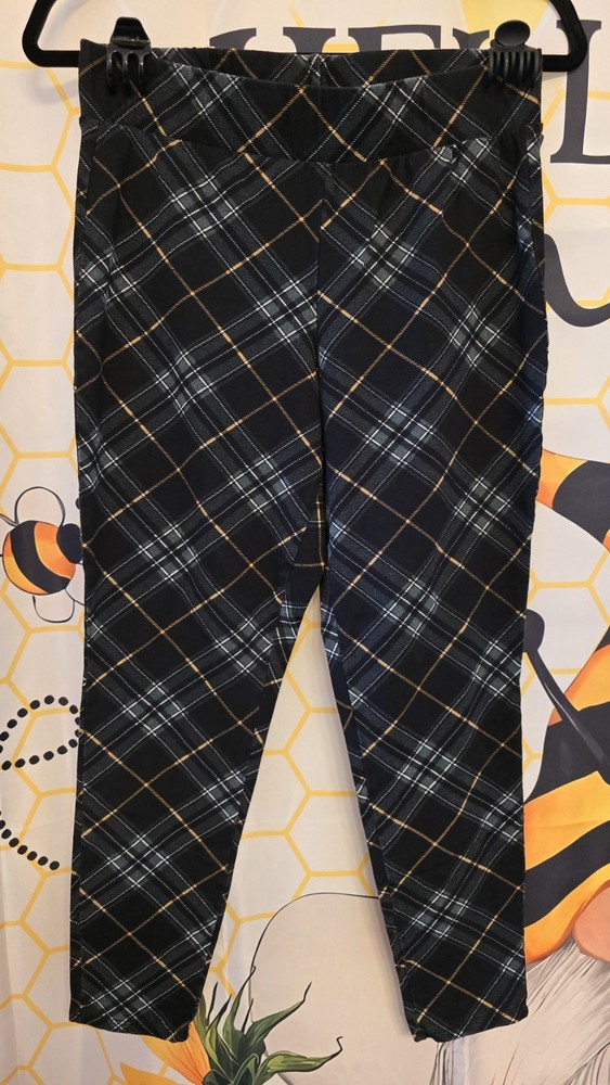 Torrid Women's Signature Waist Full Length Leggings Black Plaid Size 1
