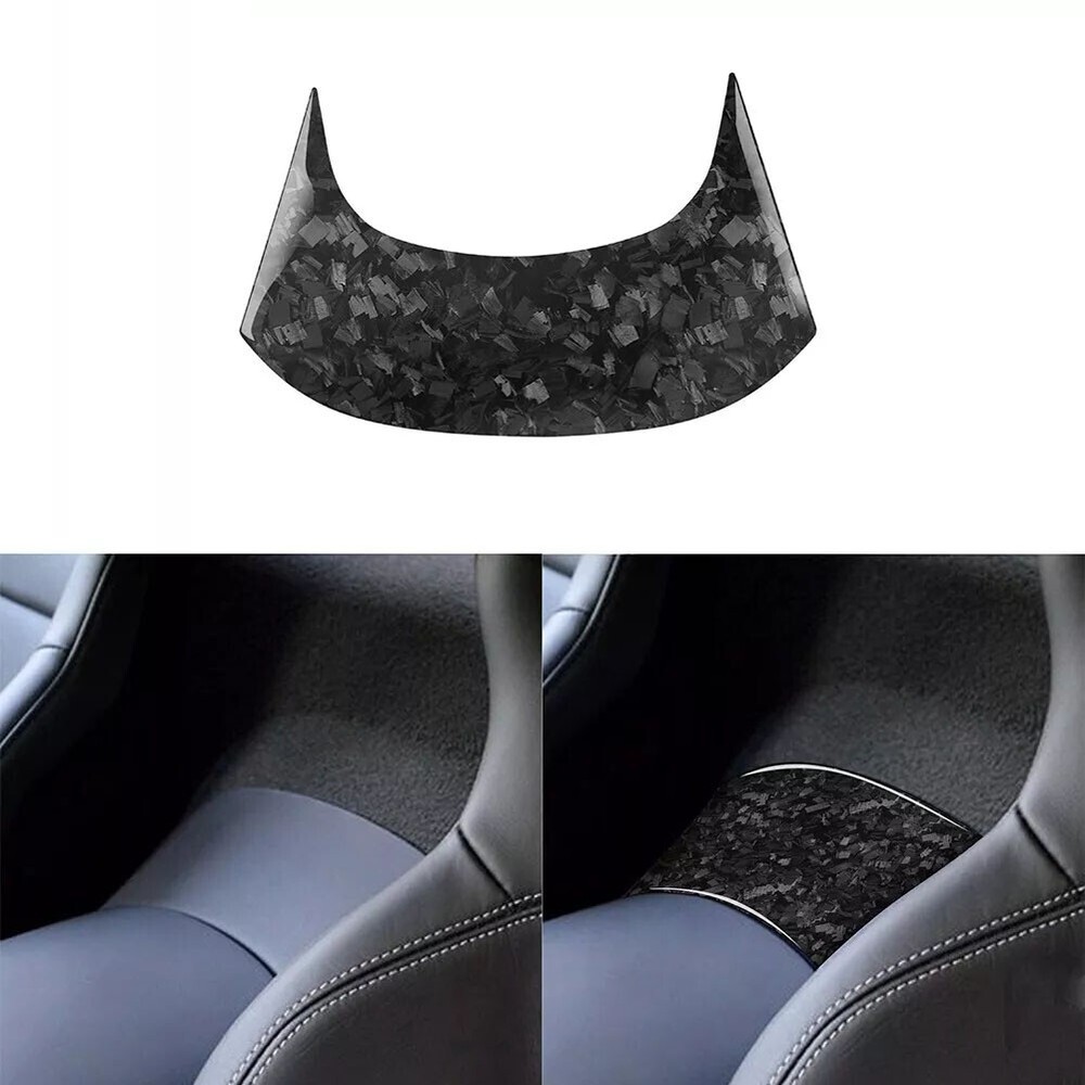Forged Carbon Fiber Rear Center Console Panel Cover Trim For Corvette C7 2014-19