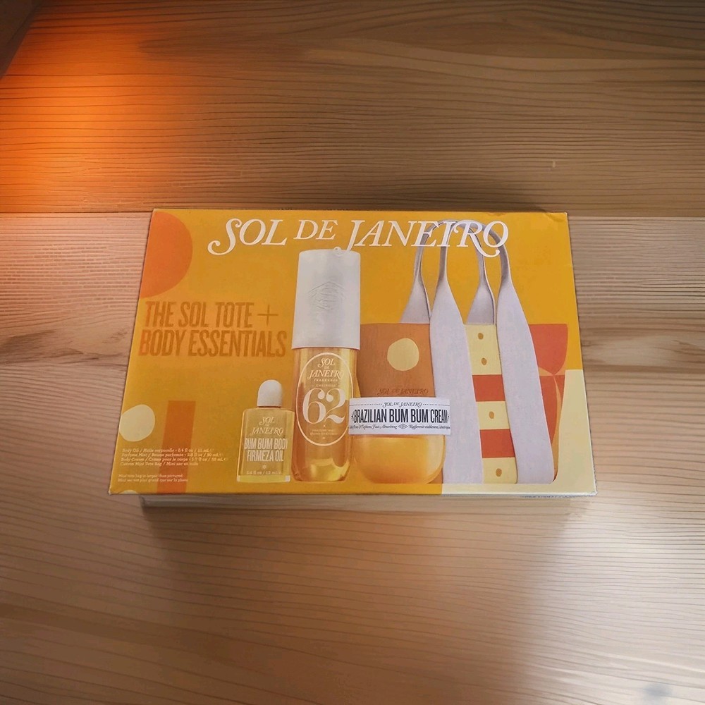 Sol de Janeiro The Sol Tote + Body Essentials Set - Bum Bum Cream, Mist & Oil