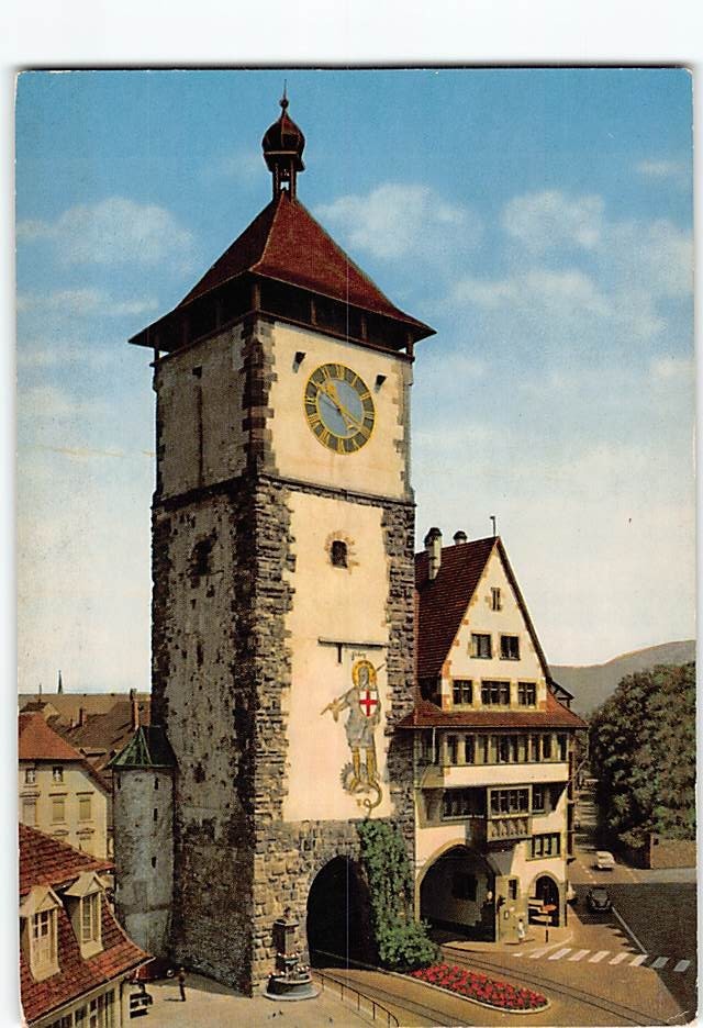 Postcard Schwabentor Freiburg Germany