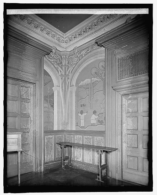 Washington D.C. Mexican Embassy Dining Room Fresco 1910s Mural Interior