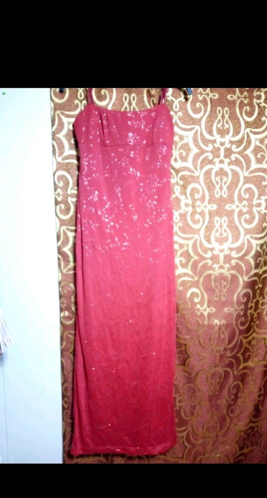 City Triangles Red Sparkly Size M Spaghetti Strap Party Dress
