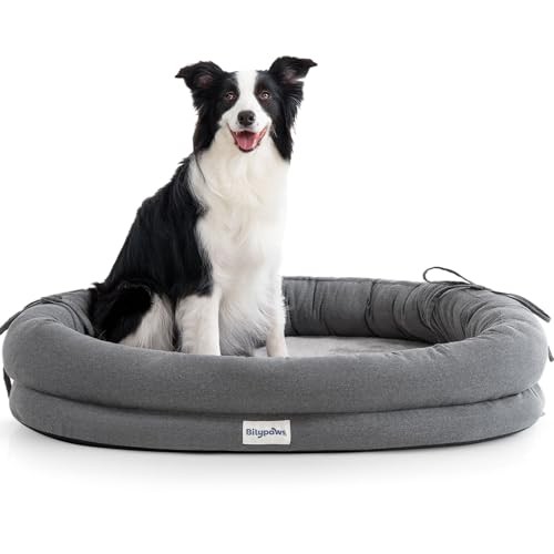 Orthopedic XL Dog Bed for Large Breeds in Dark Gray 42x31x7 Inches