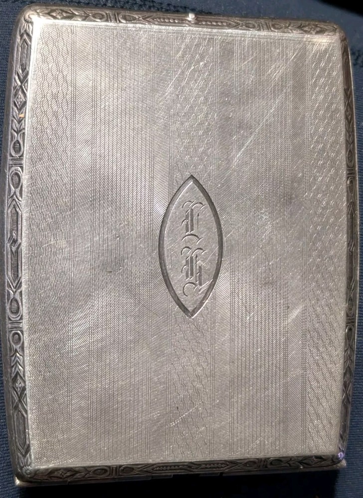 Sterling Silver Cigarette Case With Monogram