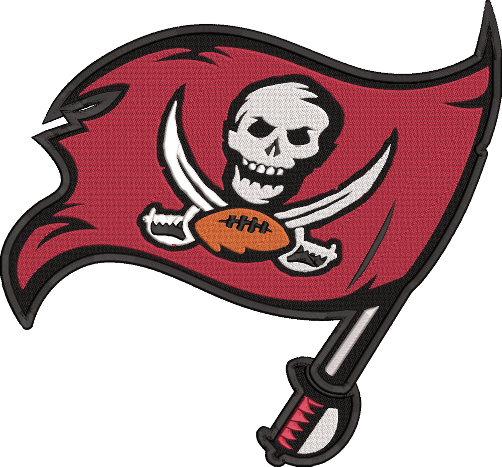 Tampa Bay Buccaneers Big W 8 inch H 9 inch Iron/ Sew On Embroidered Patch