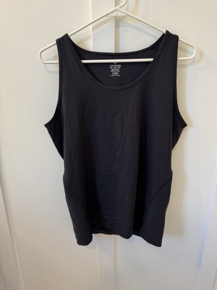 Tommie Copper Women's Lower Back Support Tank Top. Black. Size 2XL
