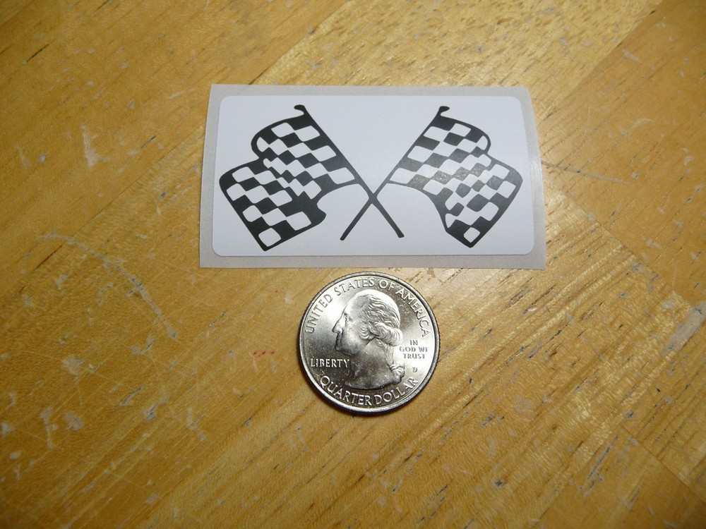 CHECKERED FLAG STICKER DECAL 1 - 50 BULK PACK AVAILABLE