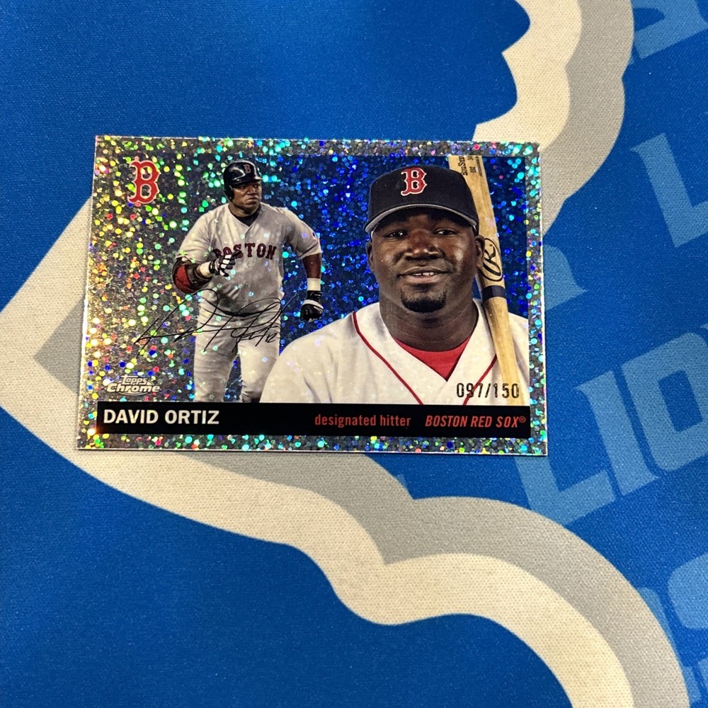 2025 Topps Chrome Platinum Anniversary Speckle Refractor #344 David Ortiz /150