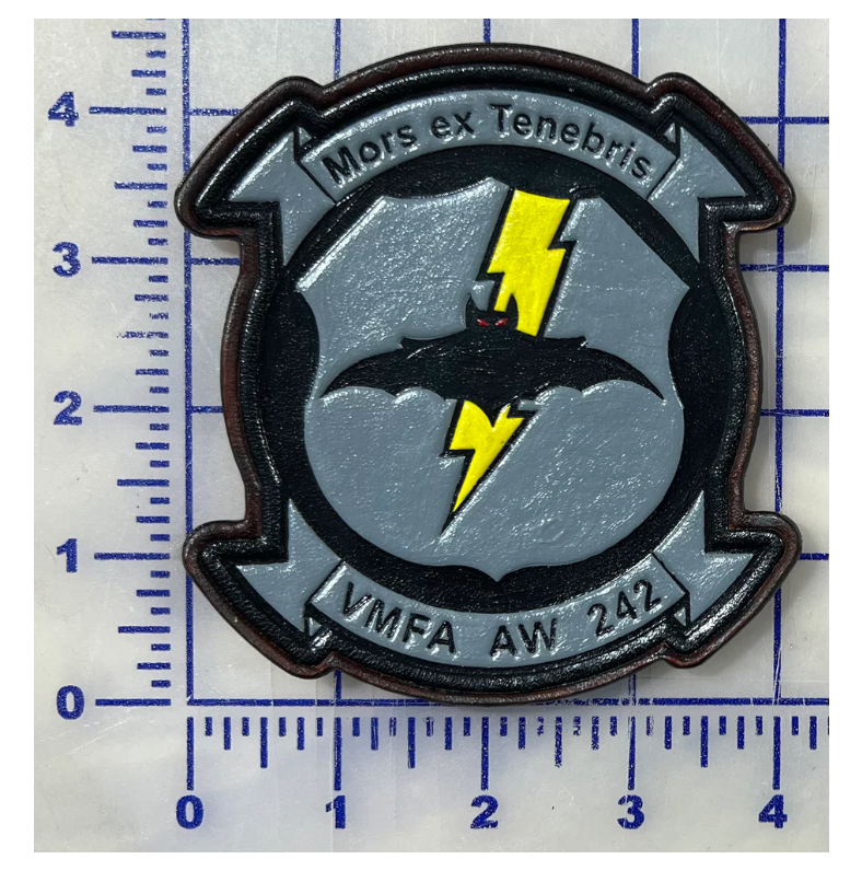 MARINE CORPS VMFA(AW)-242 BATS COLOR LEATHER PATCH