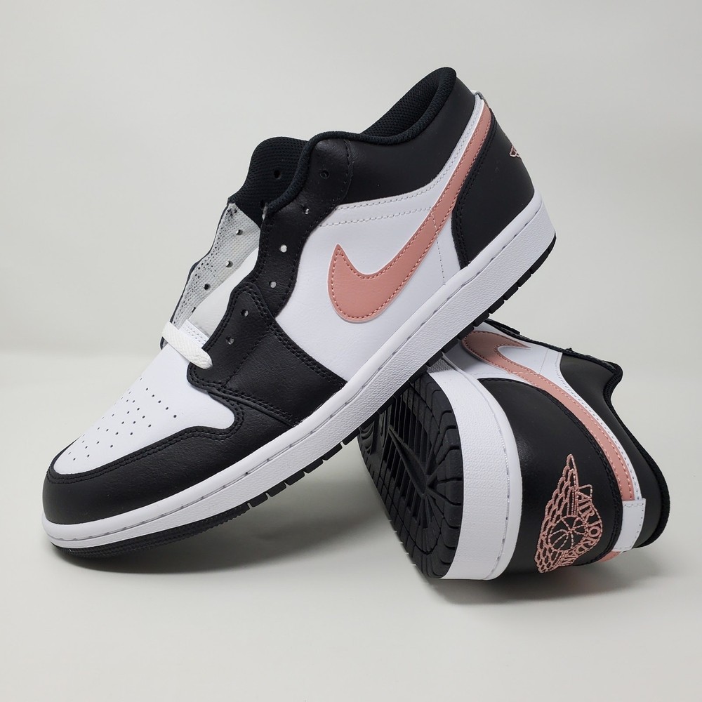 Nike Air Jordan 1 Low Black Rust Pink 553558-165 Men's Size 11