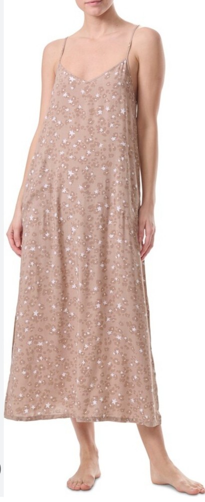 Splendid Women's Printed Side-Split Long Chemise - Star Animal Scatter XL