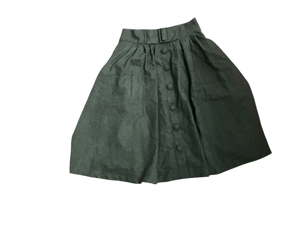 ModCloth Wool Blend Full Skirt Midi Green Size Medium