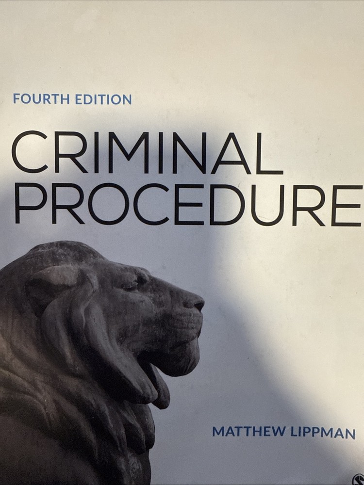 Criminal Procedure by Matthew Lippman (2019, Trade Paperback)