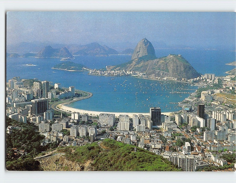 Postcard Panoramic View of Guanabara Bay Rio de Janeiro Brazil