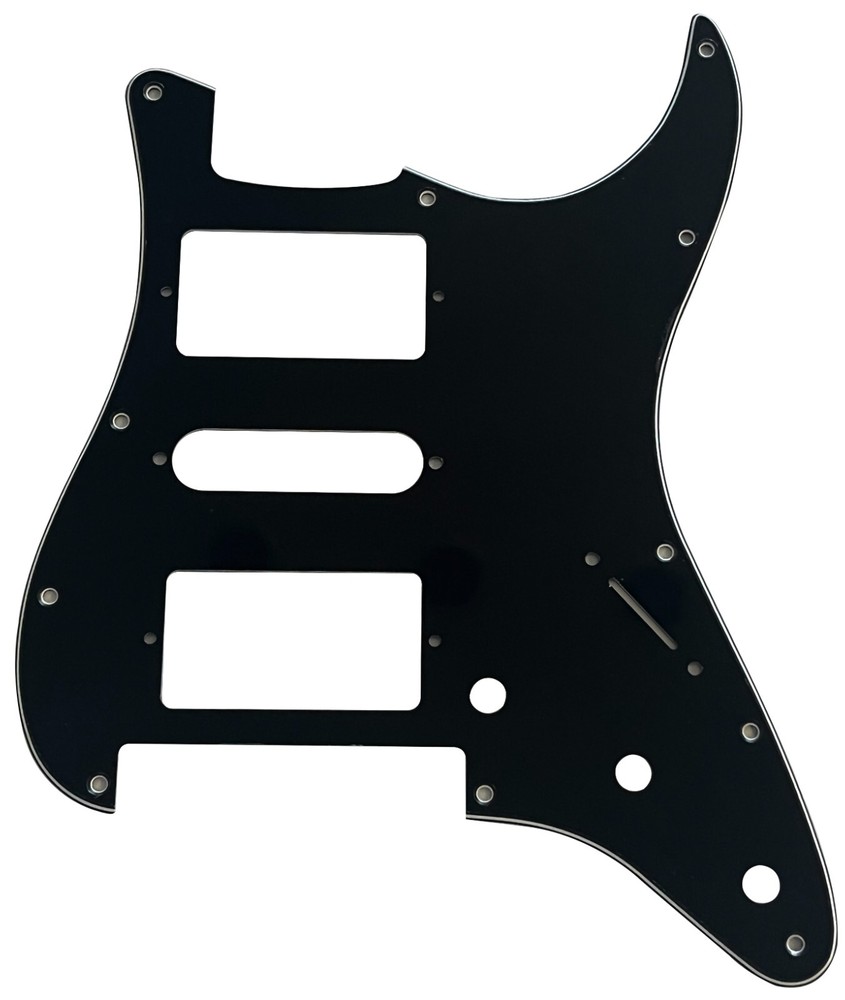 3 Ply Black Pickguard Guitar Parts For Strat Floyd Rose Tremolo HSH Humbucker