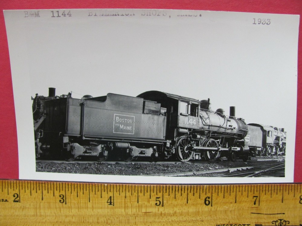 Boston & Maine Railroad Locomotive #1144 Photo Billerica Shops Massachusetts