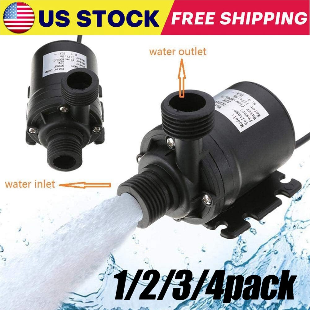 12V High Pressure Brushless Submersible Water Pump Automatic Self-priming 800L